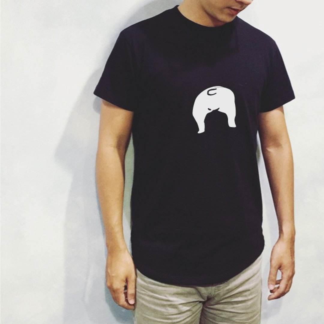 NINKYPUP 毛孩萌屁屁 法斗反光T-shirt - 女装 T 恤 - 棉 多色