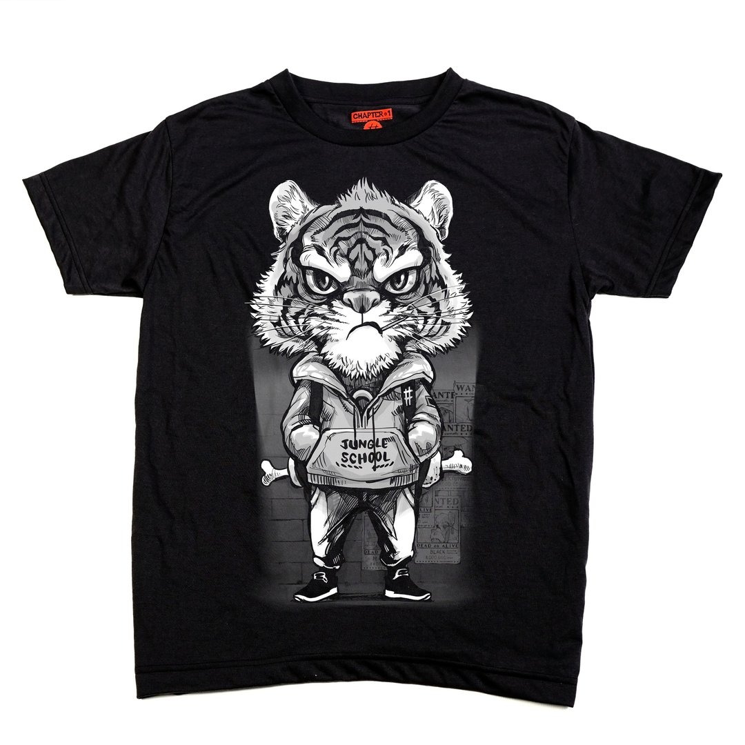 Tiger boy with hoodie Chapter One T-shirt - 男装上衣/T 恤 - 其他材质 白色