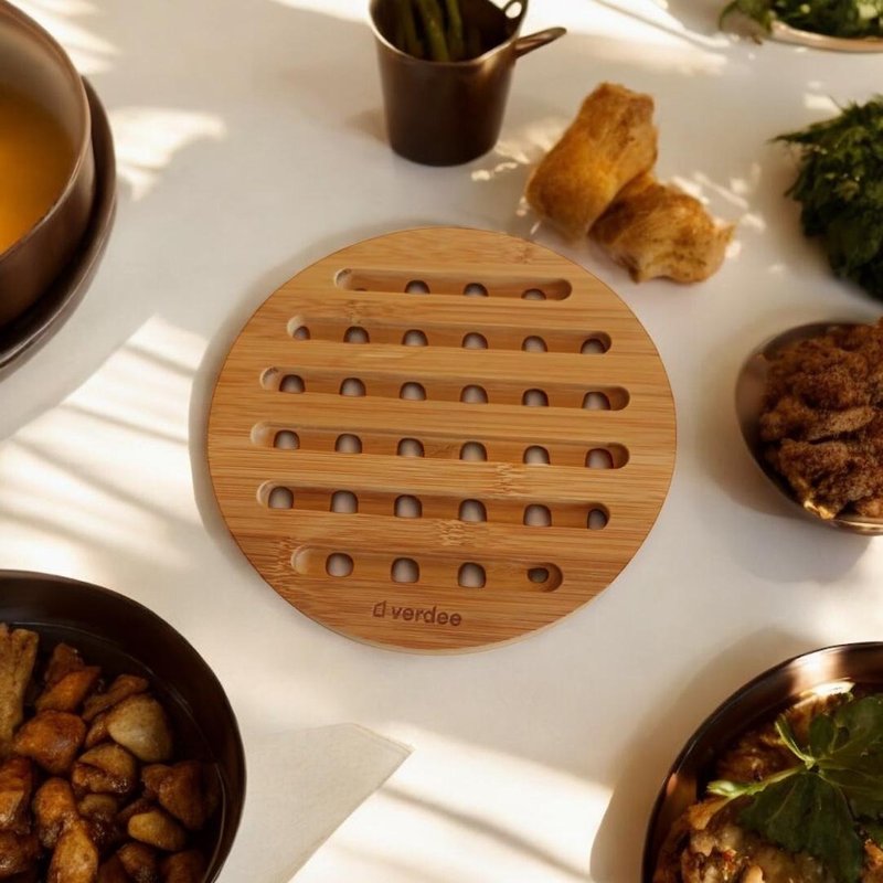 圆形隔热垫 - 其他 - 竹 咖啡色