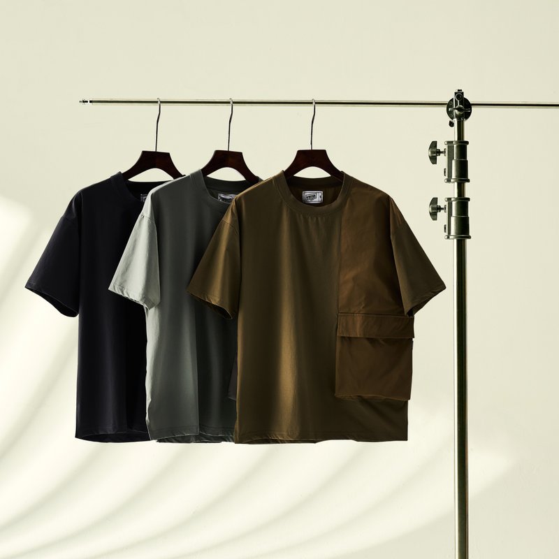 防泼水轻薄中性T恤 /简约款式/机能/情侣/礼物 - 男装上衣/T 恤 - 防水材质 卡其色