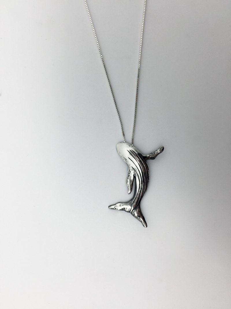 海生系列_鲸跃no.2_纯银项链 - 项链 - 纯银 银色
