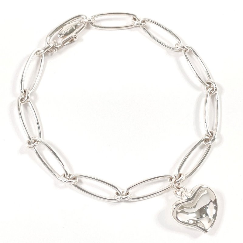 【日本直送 二手美品】蒂芬妮 TIFFANY&Co. 手链 曲线心形 艾尔莎・柏 લે蒂 银 925 配件 已抛光 - 手链/手环 - 纯银 银色
