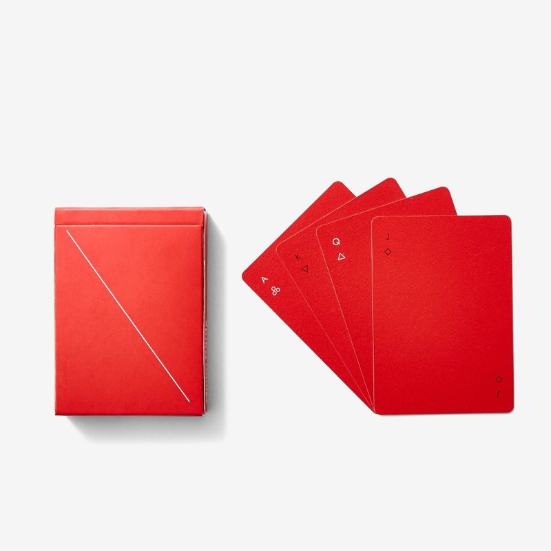 美国Areaware | Minim极简主义扑克牌 - 璀灿红 台湾制造 MIT - 桌游/玩具 - 塑料 红色