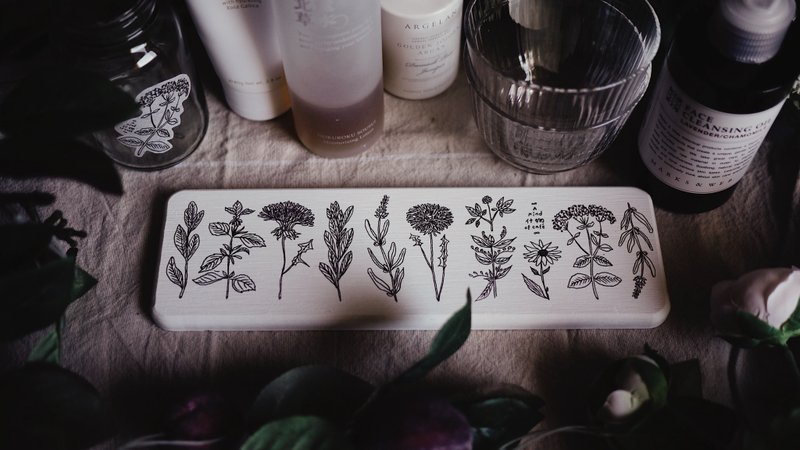 【什物】 圭藻土吸水杯垫 | 花草派对 HerbalParty - 杯垫 - 粘土 黑色