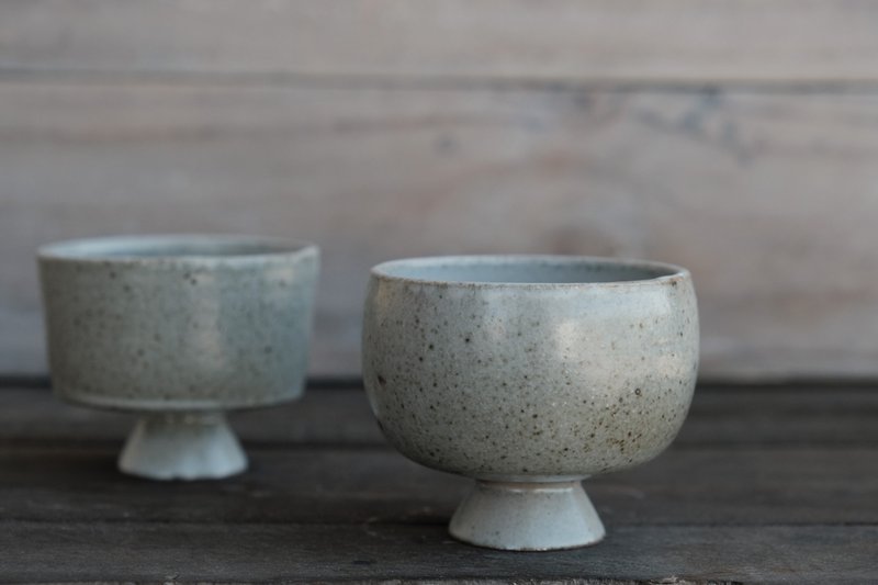 小陪 小胖子 青瓷陶杯组 - 生活食器  陶器 茶杯 陶杯组 2入组 情 - 茶具/茶杯 - 陶 灰色