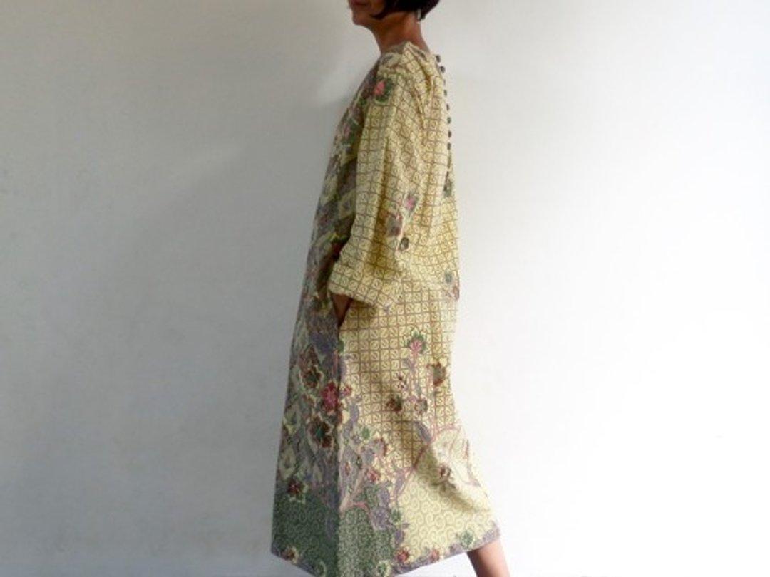 A-line, batik one-piece dress - 洋装/连衣裙 - 棉 