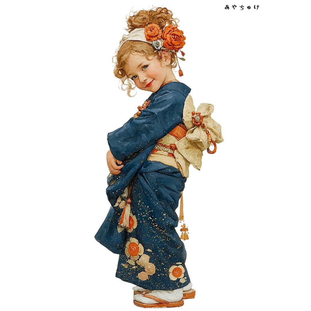【12月新品4】07-114-0385 人物贴纸 和服复古 - 贴纸 - 纸 
