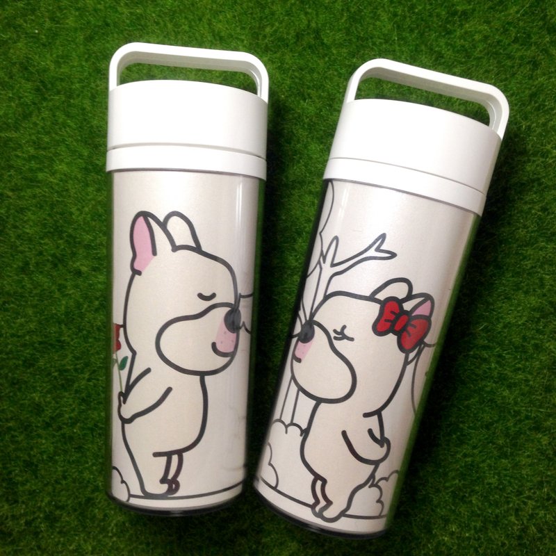 【情人节限定】爱在心底口难开｜(PLA) 环保随身杯（２入组） - 茶具/茶杯 - 其他材质 白色