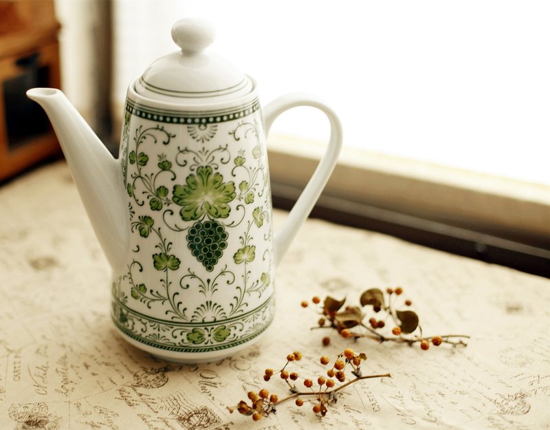 【好日恋物】东德时期古件陶瓷茶壶 - 茶具/茶杯 - 其他材质 绿色