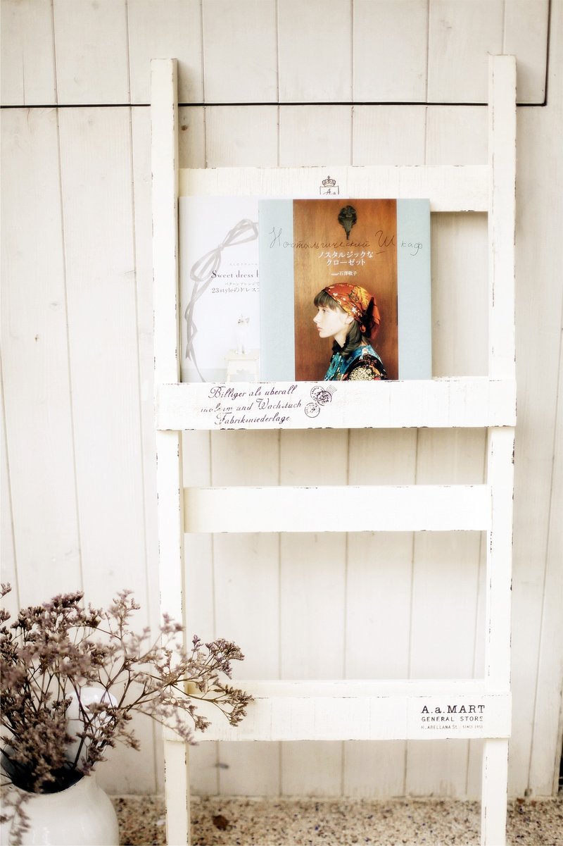 【好日恋物】日本 zakka 花园阶梯式花架/杂志架 - 植栽/盆栽 - 木头 白色