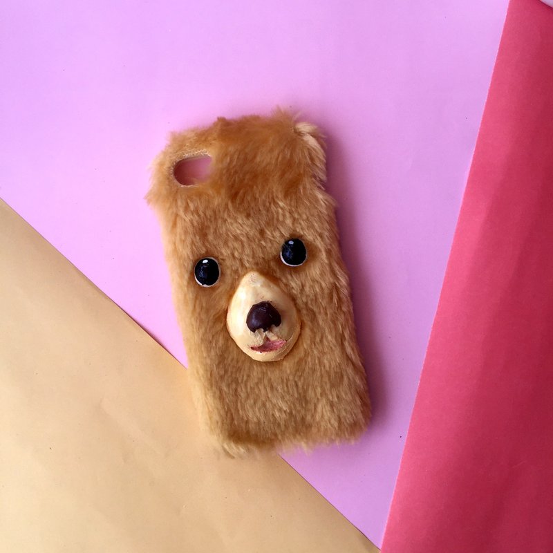 毛绒绒手机壳-浅棕色小熊 - 平板/电脑保护壳 - 纸 咖啡色