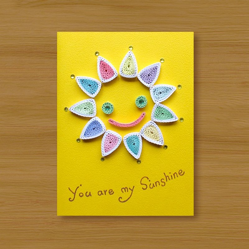 手工卷纸卡片 _ You are my sunshine _B ... 情人卡 - 卡片/明信片 - 纸 