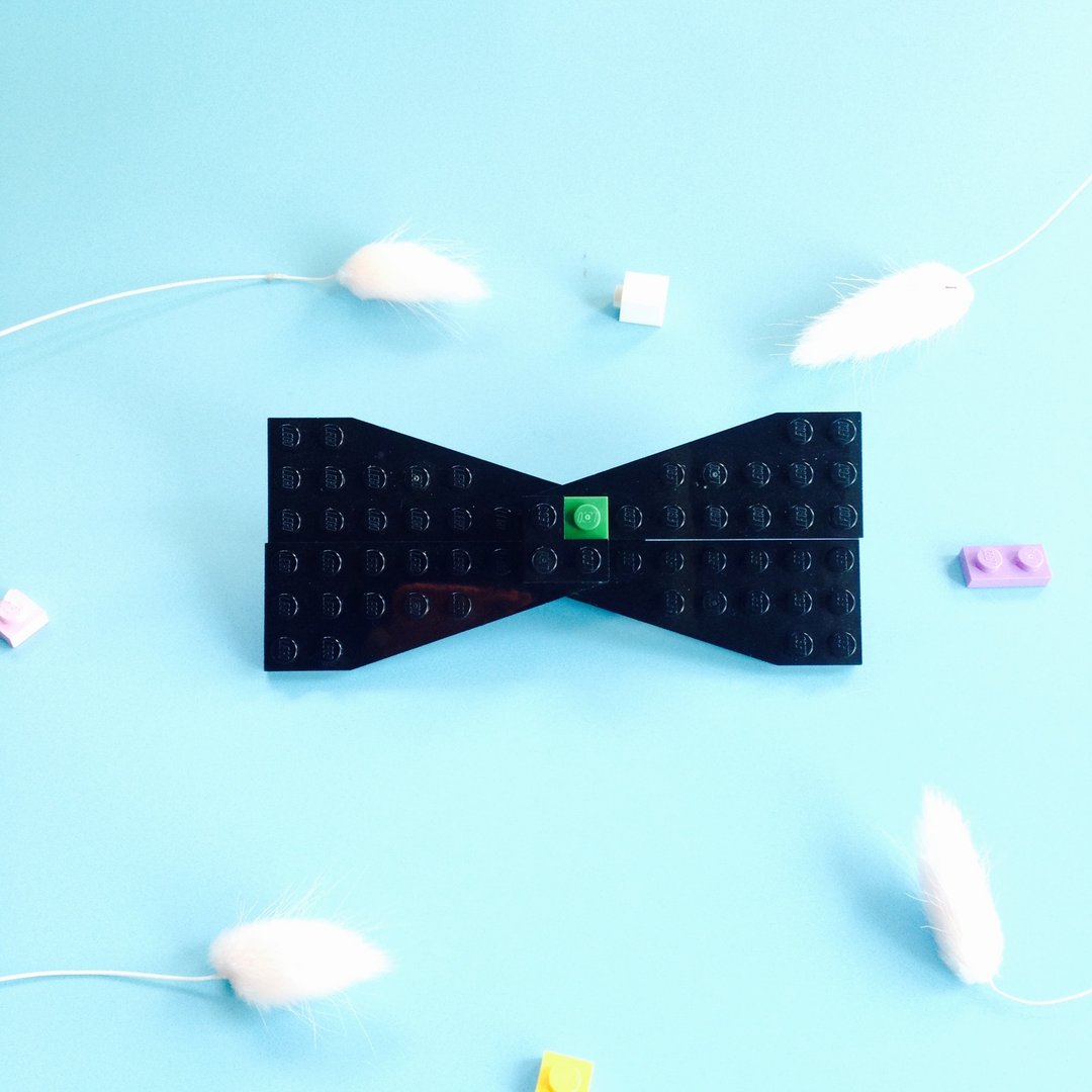 BOWTIE系列 手工 限量 积木 领结发饰 一物多用 bow tie - 领带/领带夹 - 其他材质 黑色
