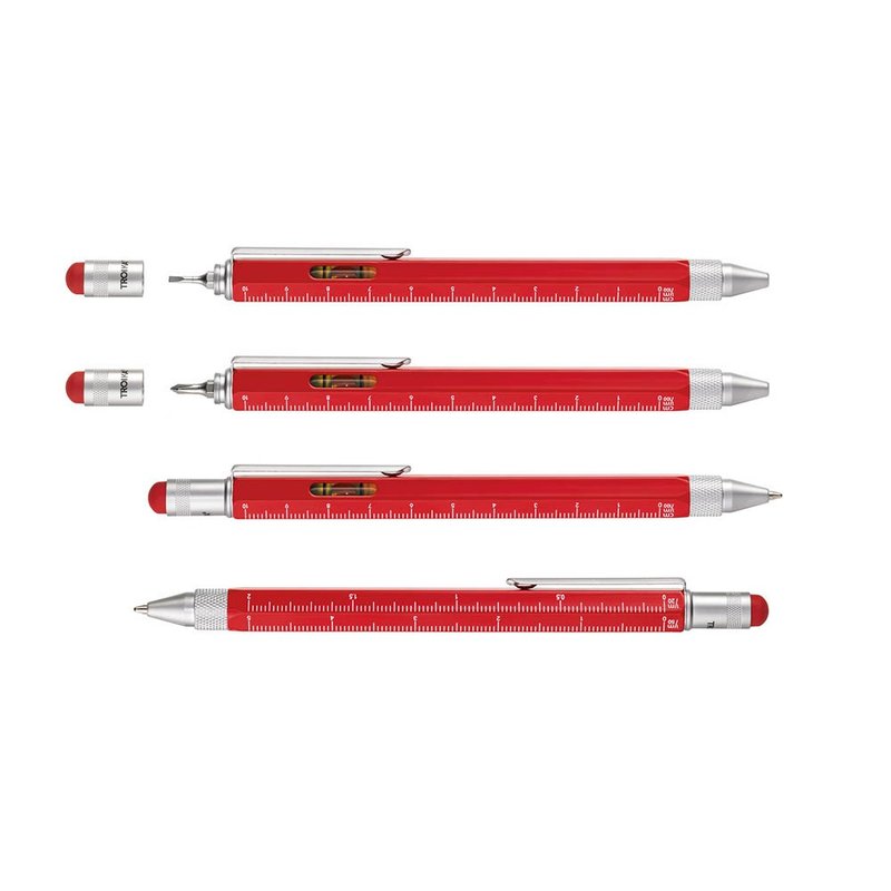 多功能工具笔(鲜红色) - 圆珠笔/中性笔 - 其他金属 红色