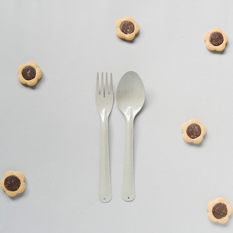 缤纷派对叉匙组-灰色 - 餐刀/叉/匙组合 - 其他材质 灰色