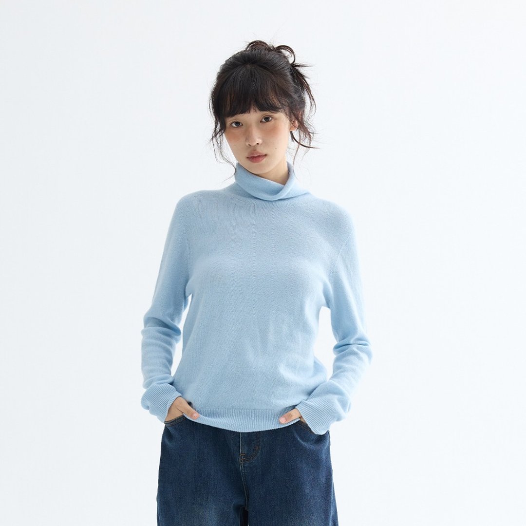 羊绒堆堆领打底衫|针织衫|六色|冬款|Sora-1973 - 女装针织衫/毛衣 - 羊毛 多色