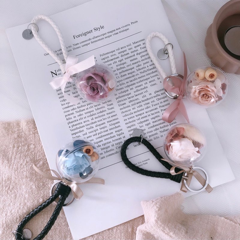 永生花吊饰 钥匙圈/ 不凋花 附纸盒 - 干燥花/捧花 - 植物．花 多色