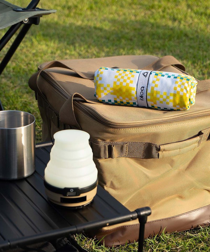 【POKI】三色格纹快干便携多用途毛巾 - 运动/健身用品 - 聚酯纤维 