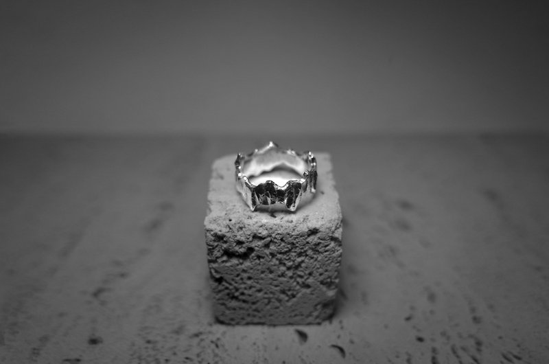 岩蚀 Eroded Rock - 戒指 - 银 银色