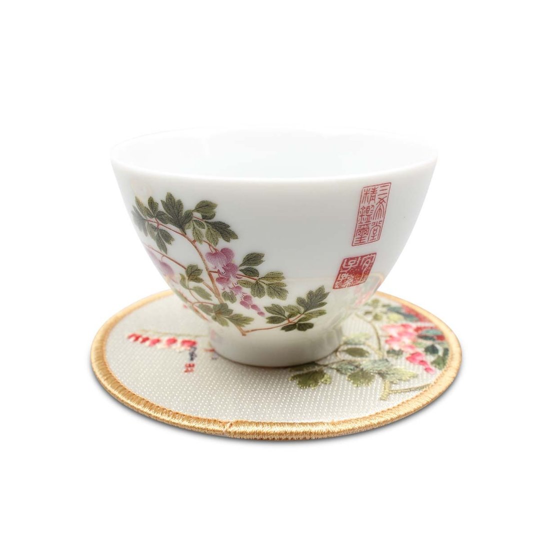鱼儿牡丹雅致一杯一垫 - 咖啡杯/马克杯 - 其他材质 