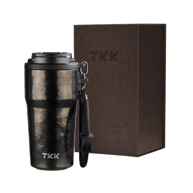【TKK】洛奇系列 纯钛Ti 保温咖啡杯630ML-钛曜黑(礼盒组) - 水瓶/水壶 - 不锈钢 黑色