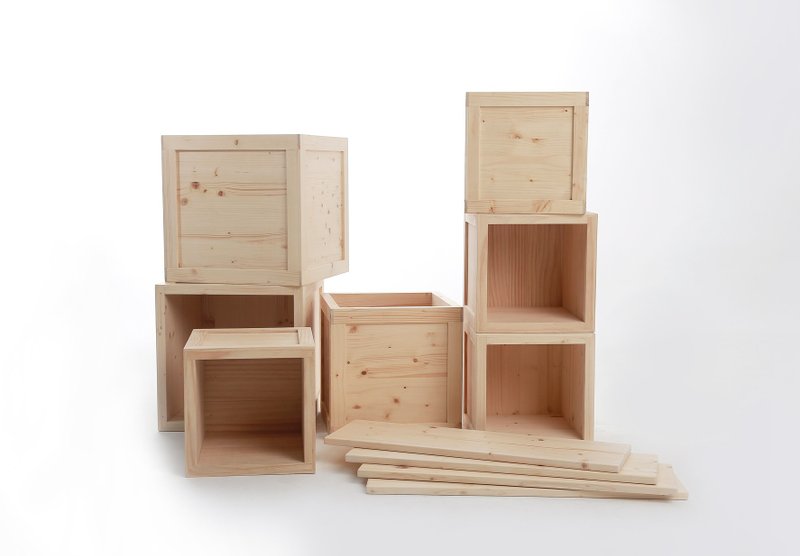 乡村风木箱摆饰/置物箱/垃圾桶/收纳箱/设备艺术**未涂装** - 木工/竹艺/纸艺 - 木头 金色