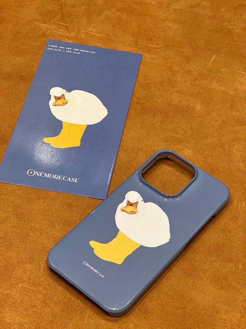 你好鸭! iPhone 手机殼 菲林半包亮面硬壳 - 手机壳/手机套 - 塑料 蓝色
