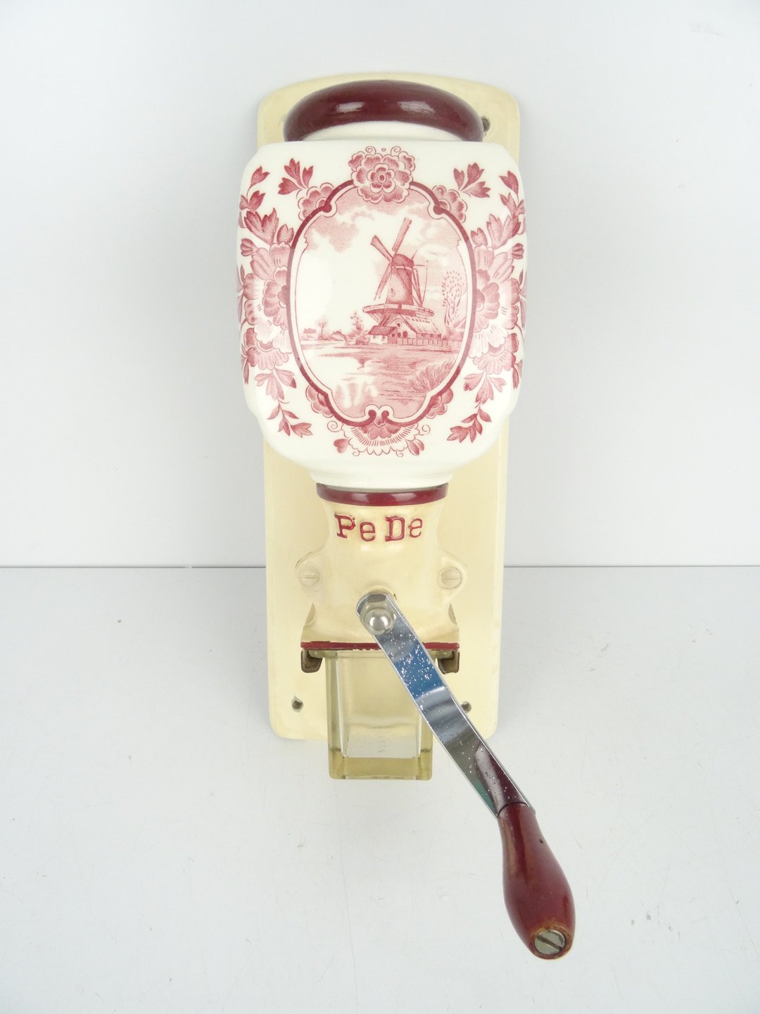 复古荷兰 Pede Zassenhaus 咖啡研磨机 – 红色古董手动 Delft 磨豆机 - 咖啡壶/周边 - 其他材质 红色