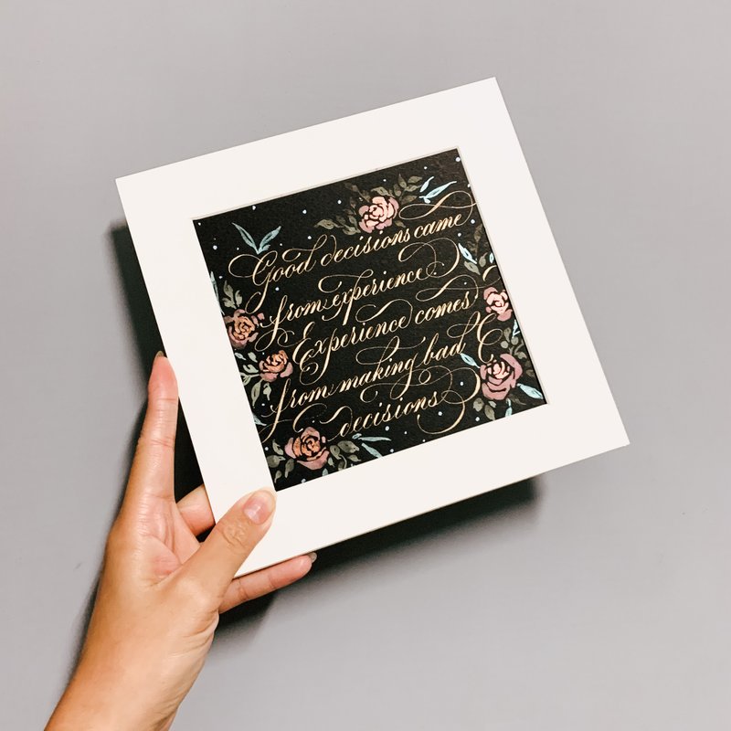 定制化英文书法－书写作品 - 摆饰 - 纸 