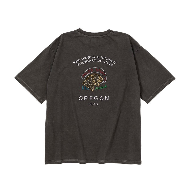 日本限定POLER PRM PIGMENT SOUVENIR TEE 复刻洗染纪念T恤 / 黑 - 男装上衣/T 恤 - 棉．麻 黑色