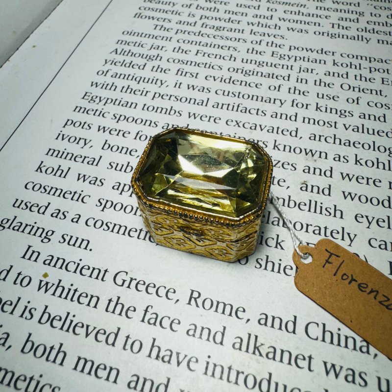 Florenza金色绿晶珠宝盒、饰品盒 - 其他 - 其他金属 