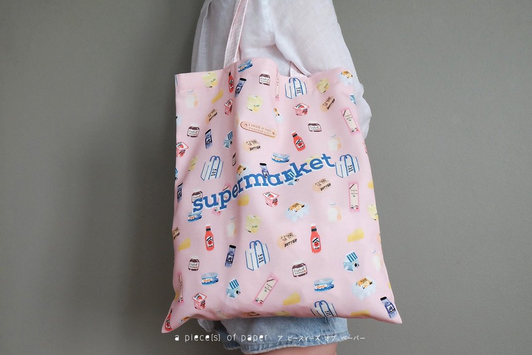Tote bag : SUPERMARKET - 手提包/手提袋 - 棉 粉红色