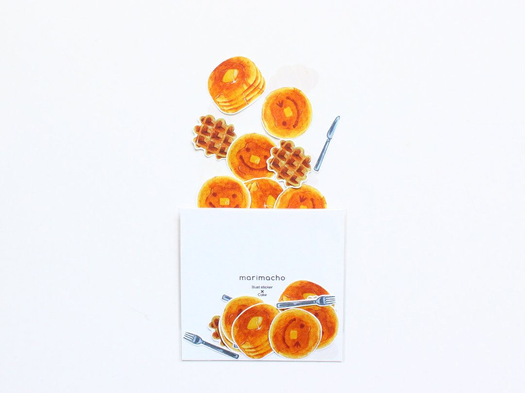 Illustrations flake seal -Cake- - 贴纸 - 纸 橘色
