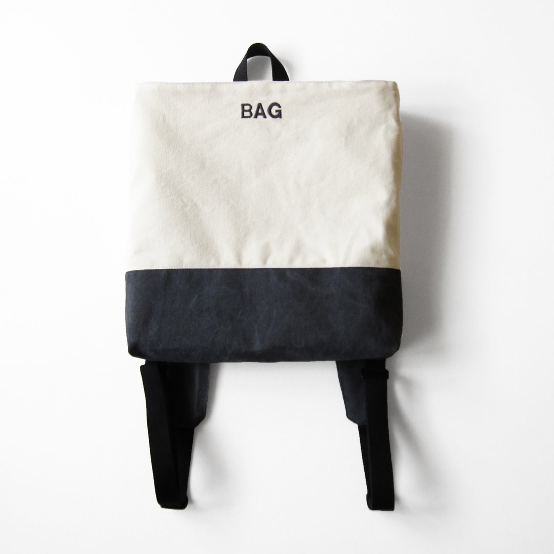 方方灰灰的后背包-BAG(刺绣部分可更改 介绍有说明) - 后背包/双肩包 - 棉 灰色