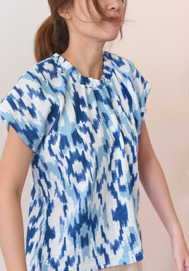 柔软圆领上衣 - 女装上衣 - 棉．麻 