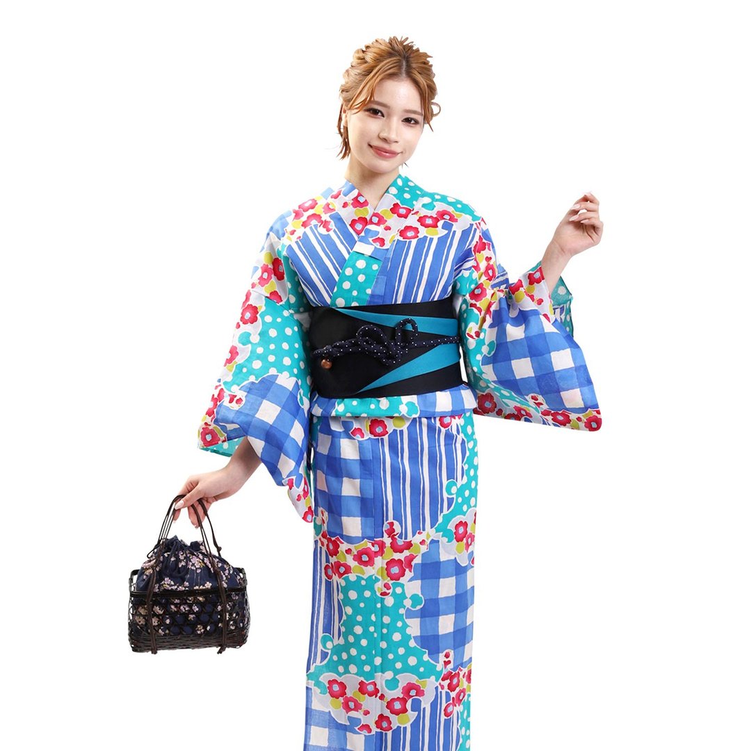 日本 和服 女性 浴衣 腰封 2件组 F Size x24-04 yukata - 其他 - 棉 透明
