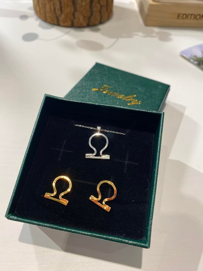 天秤座_耳环 - 耳环/耳夹 - 其他金属 银色