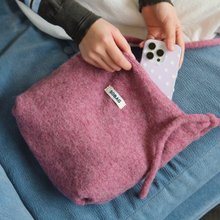 sobag秋冬日系可爱羊毛呢单肩斜挎布包女韩系休闲慵懒毛茸茸布包