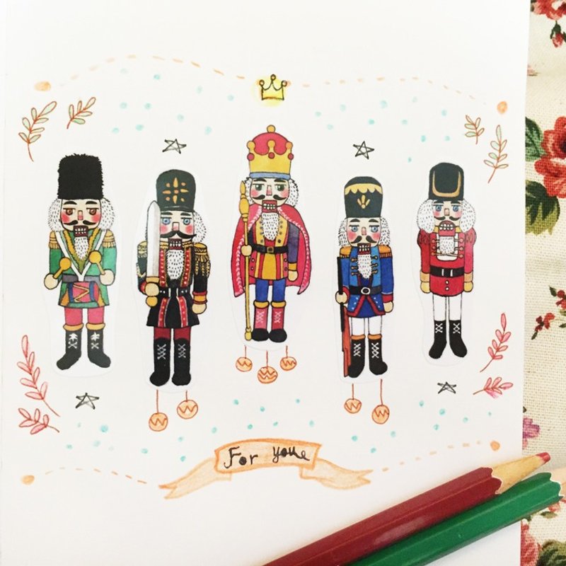 胡桃钳守卫者贴纸-10入 - 贴纸 - 纸 蓝色