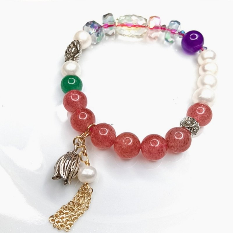 金银财宝 施华洛草莓晶手链款 - 手链/手环 - 水晶 