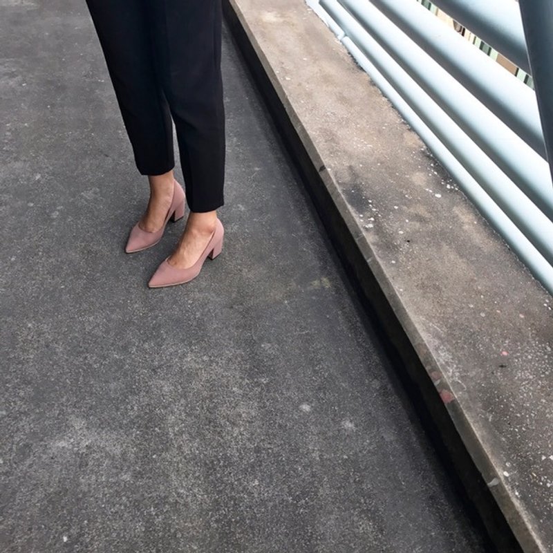 V Blush - 女款休闲鞋 - 真皮 粉红色