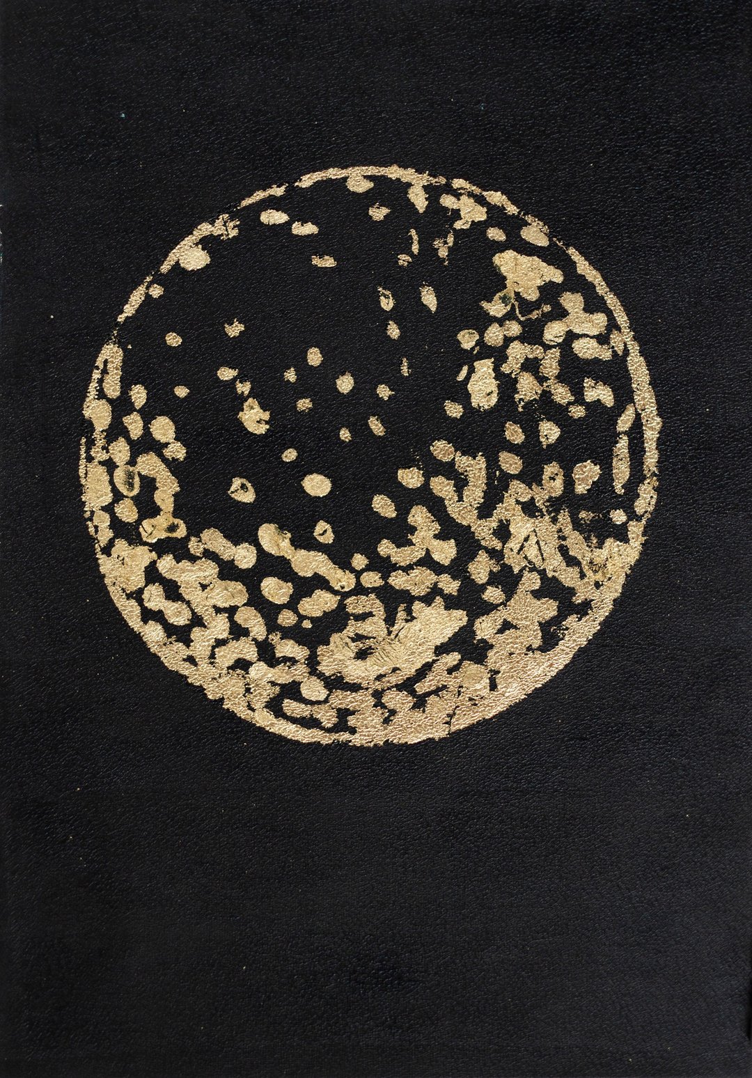 Planet Painting Mars Universe Original Art Space Night Wall Art Black hole Gold - 海报/装饰画/版画 - 其他材质 黑色