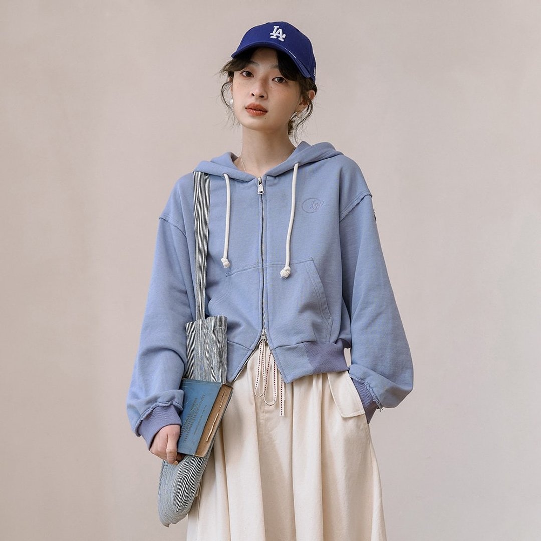 连帽卫衣开衫|外套|上衣|两色|春款|Sora-1144 - 女装休闲/机能外套 - 棉 多色