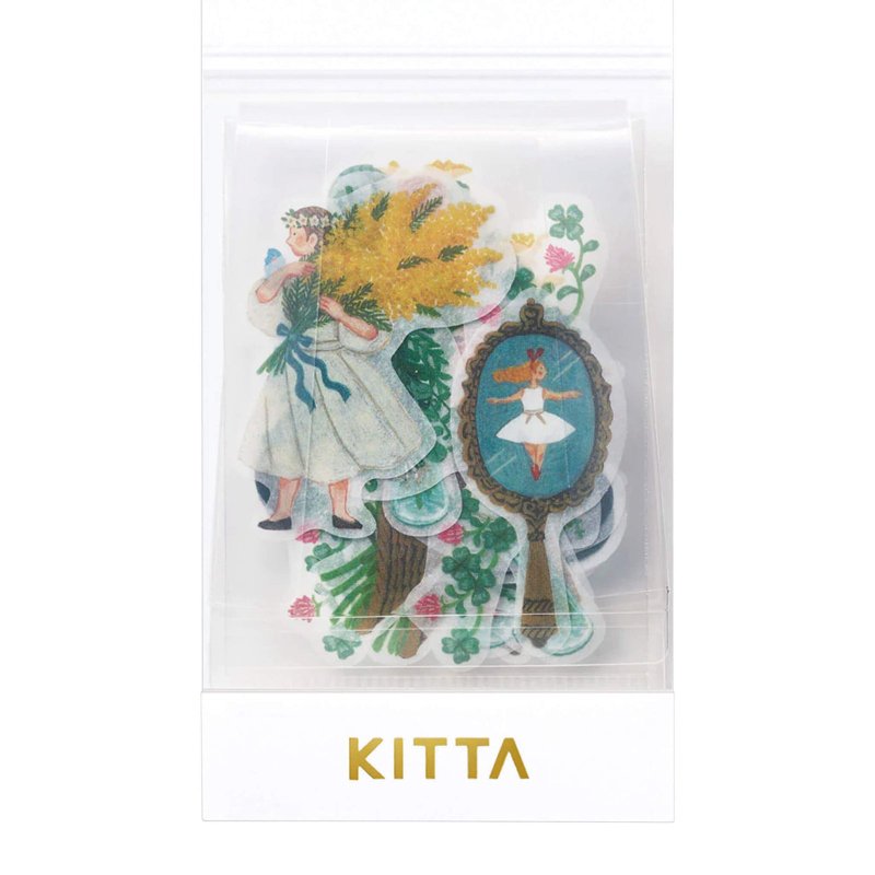 【KING JIM】KITTA和纸胶带 单张贴纸 日常生活(Mari Kuno设计款) - 纸胶带 - 纸 多色