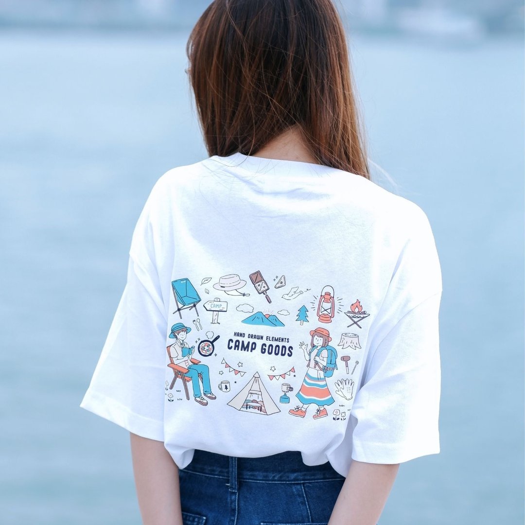 【CREEPS】Camp Goods 宽松重磅印花T恤 210g - 男装上衣/T 恤 - 棉 多色