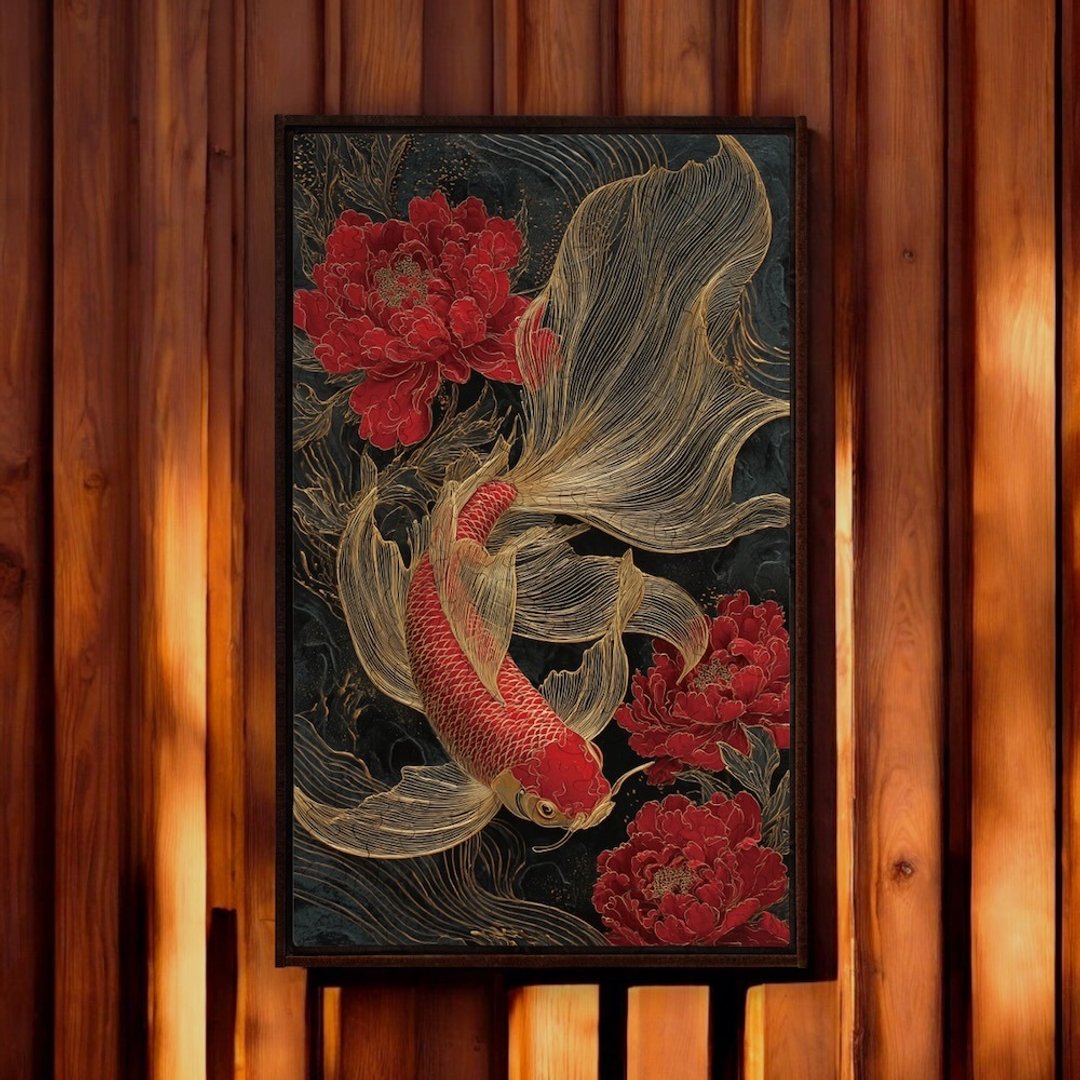 春序-富春流金【壁虎拼图】 - 摆饰 - 木头 红色