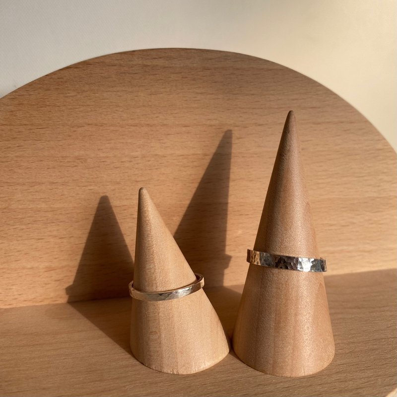 锻敲水波 925 纯银戒 - 戒指 - 纯银 