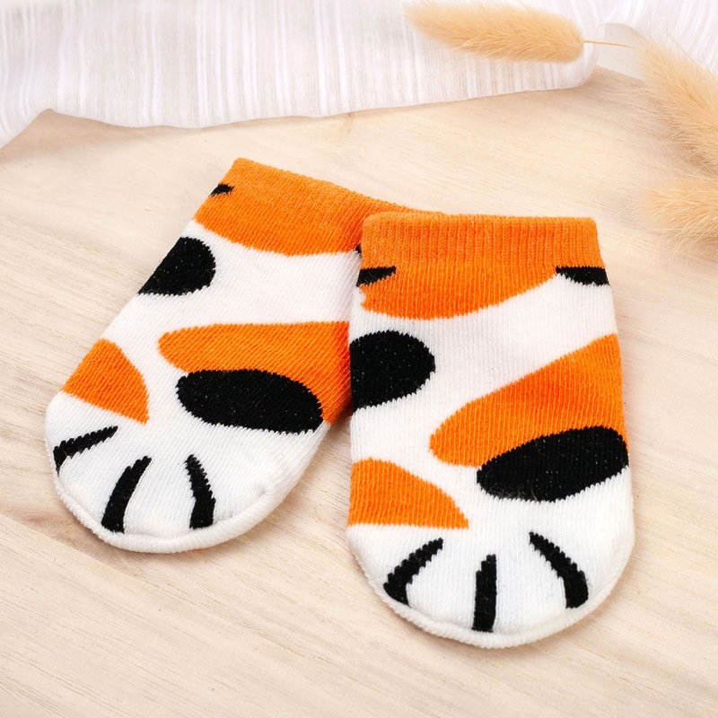 撒娇三花猫-独家零线头 婴儿袜子(亲肤柔软内里)猫咪宝宝棉袜MIT - 婴儿袜子 - 棉．麻 多色