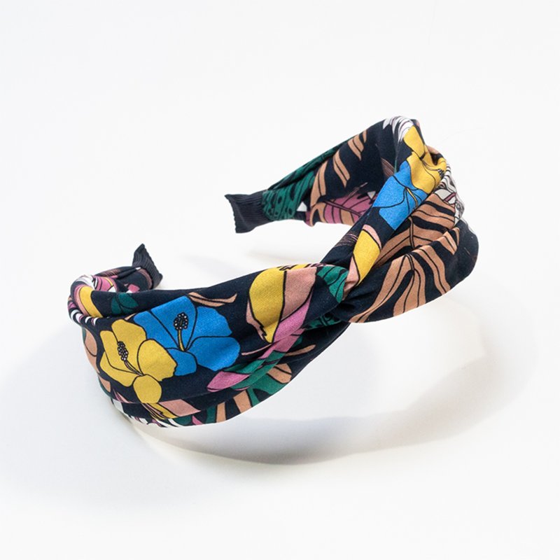 热带花卉 头巾 发带 手工头箍 - 发带/发箍 - 棉．麻 多色