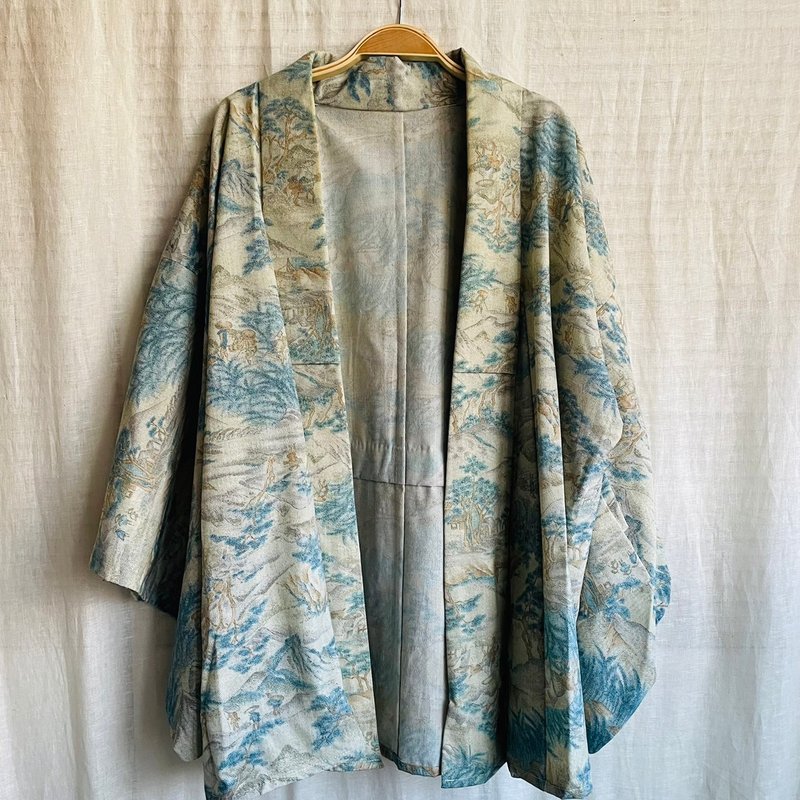 松木山水人物 和服羽织 个性外套 - 女装休闲/机能外套 - 棉 
